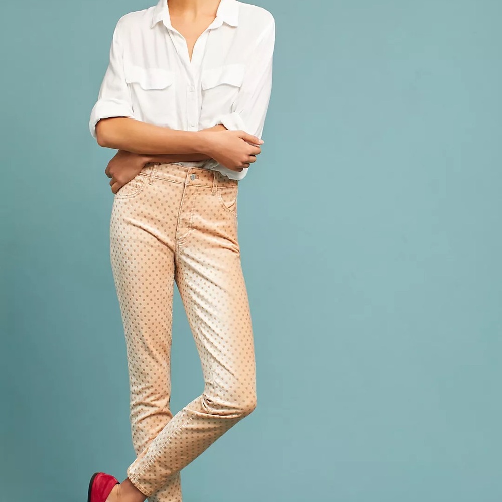 Anthropologie Pilcro Velvet High-Rise Skinny Ankle Jeans